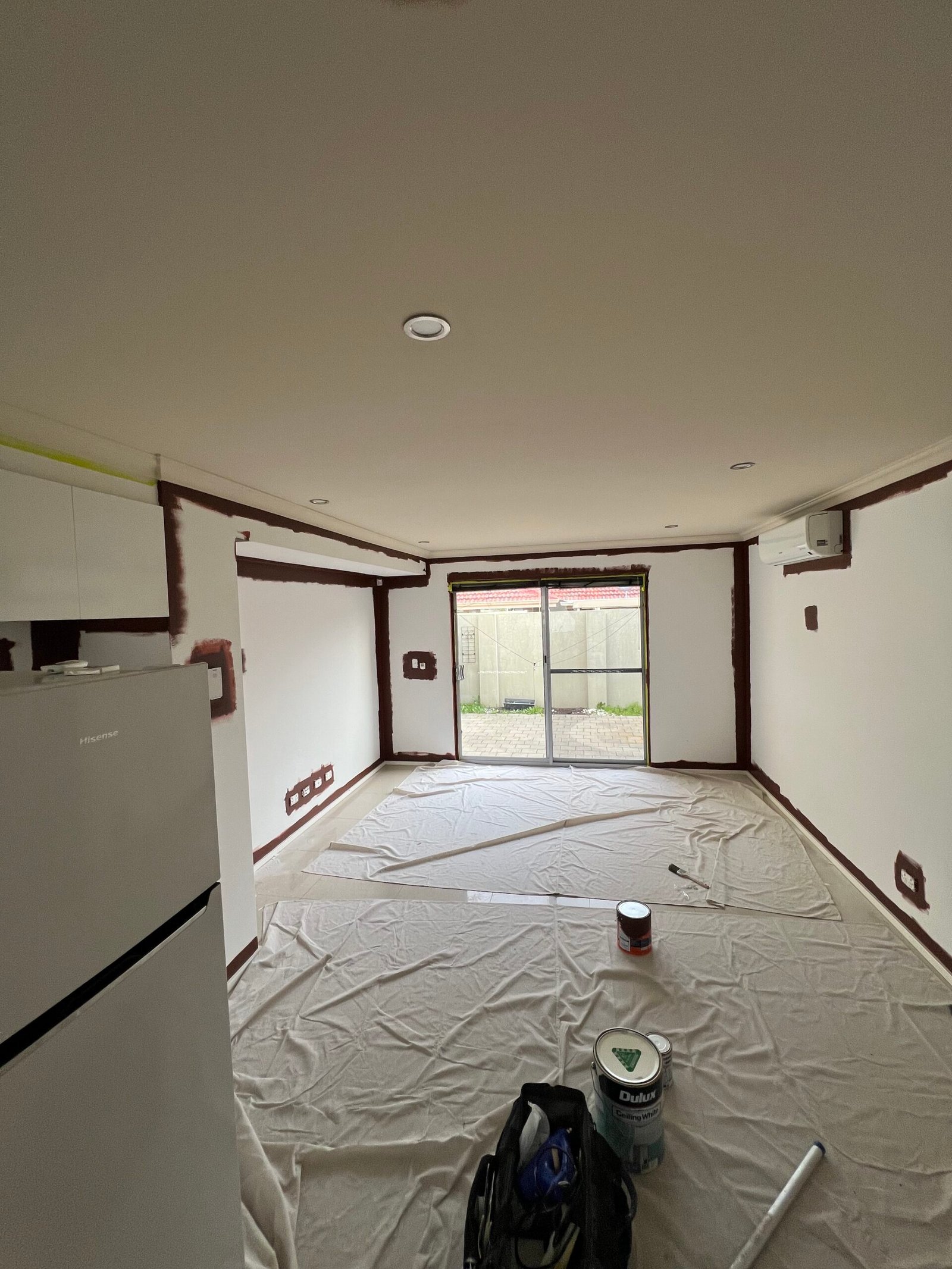Living area before repainting