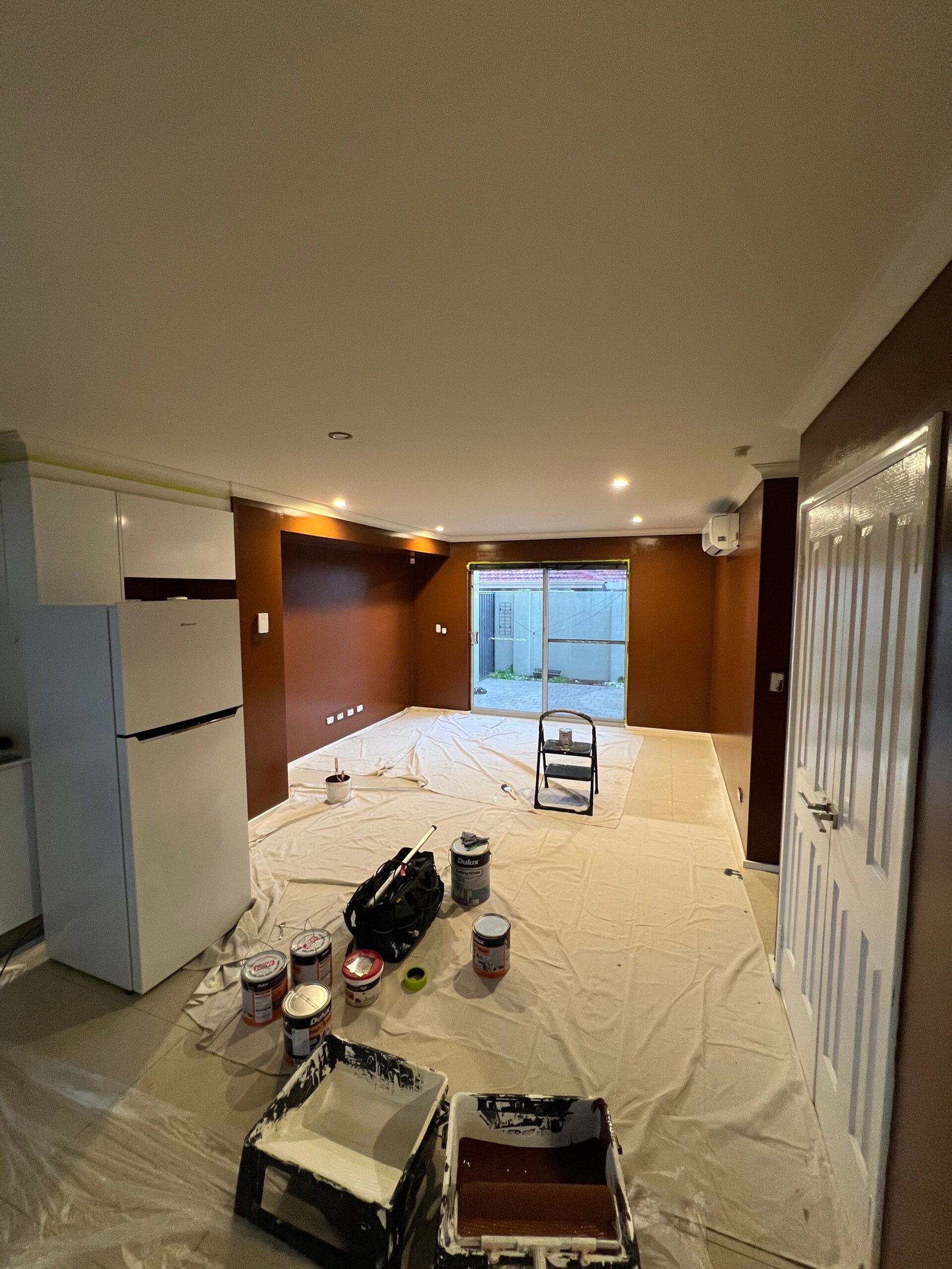 Living area after repainting