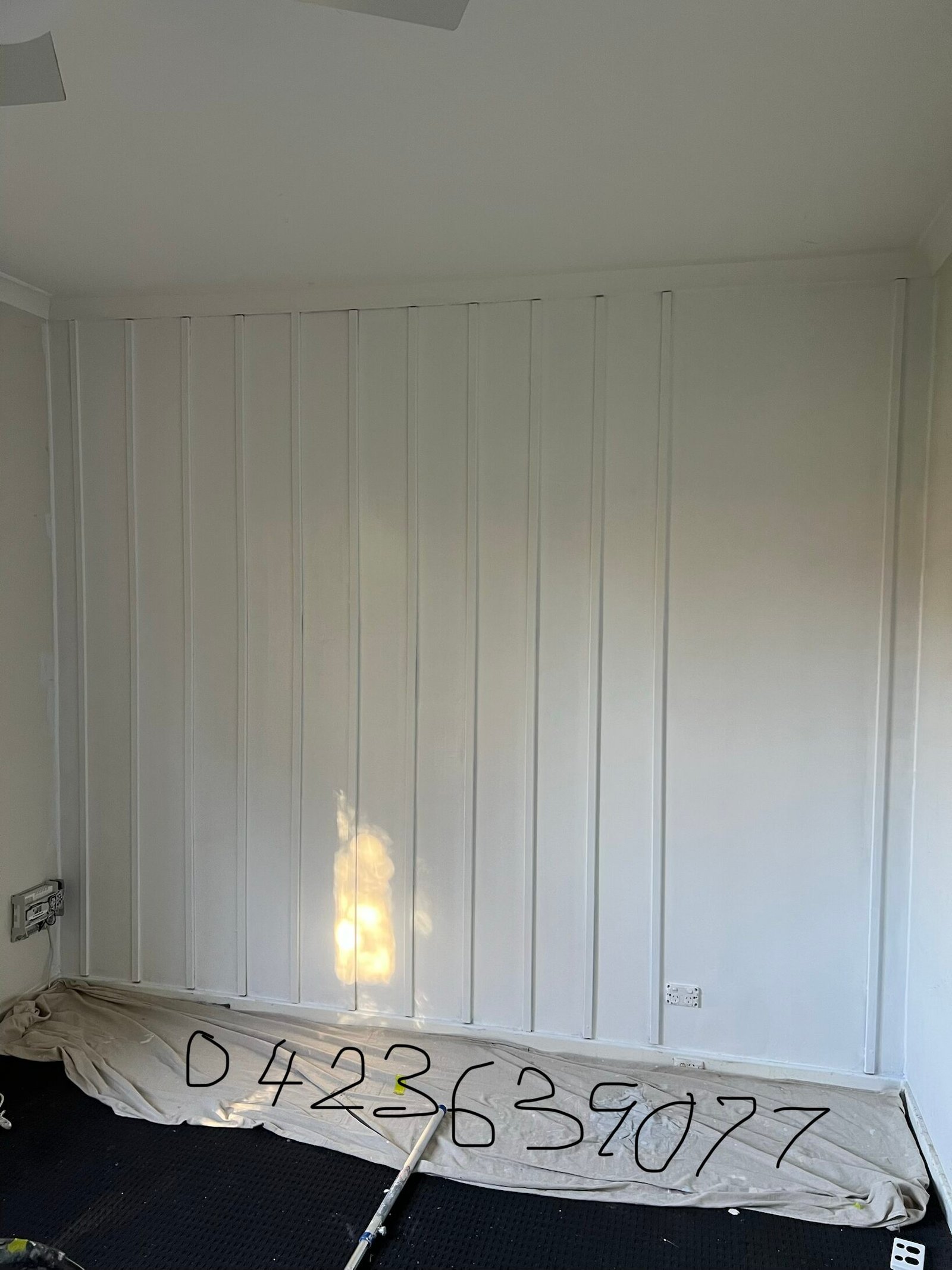 Feature wall after repainting